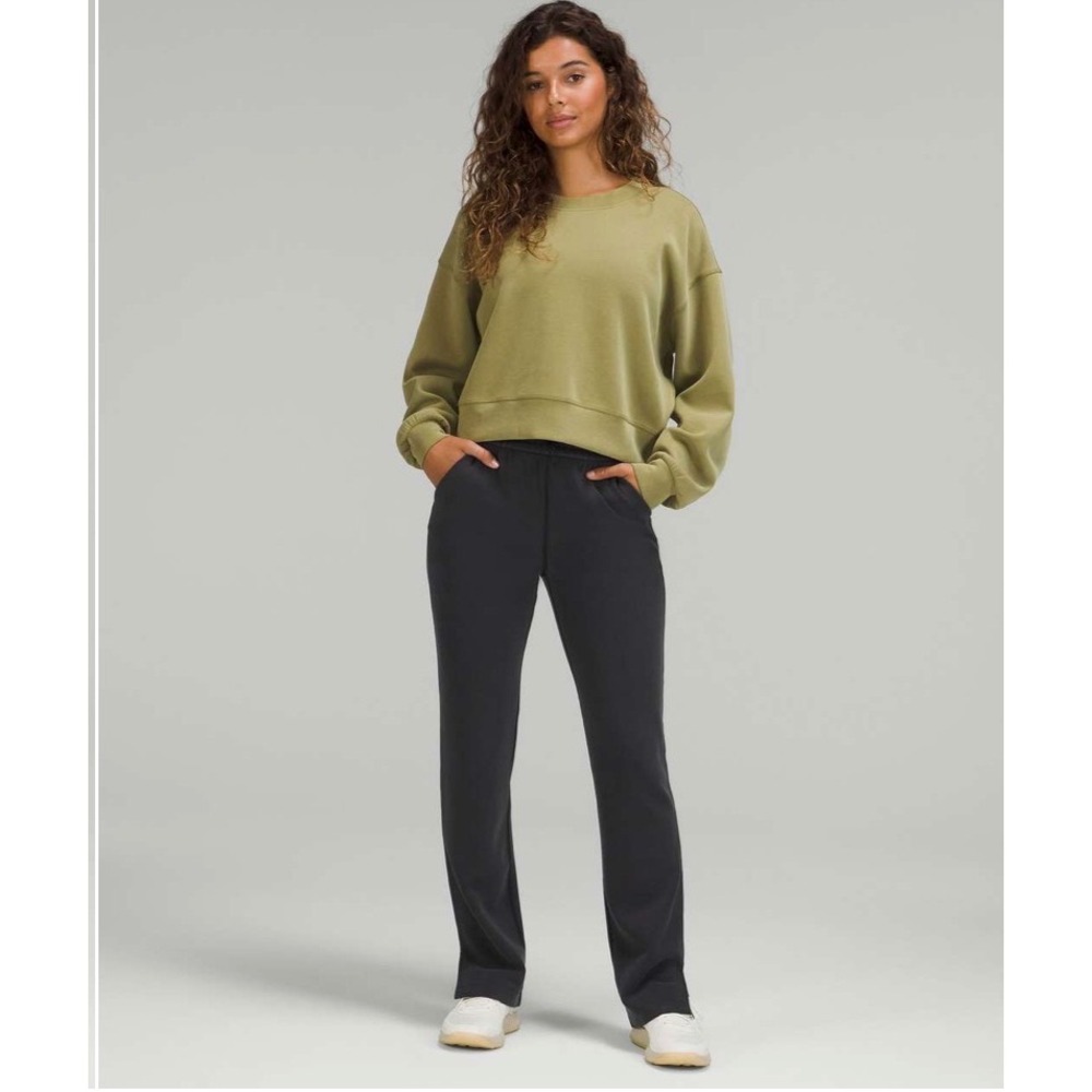 Lululemon Brushed Softstreme Split-Hem High-Rise Pant Black/gray size 4